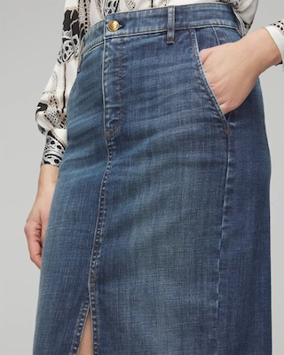 Denim Midi Skirt | White House Black Market